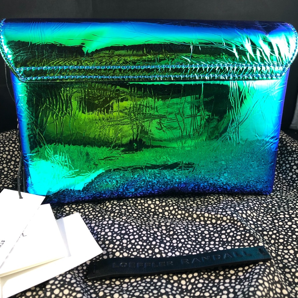 Loeffler Randall Opalescent Dual Envelope w/Chain - Picture 2 of 7